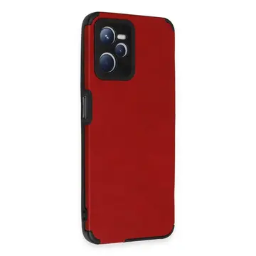 Realme C35 Kılıf Loop Deri Silikon - Kırmızı