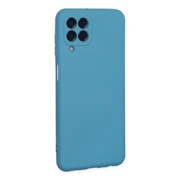 Samsung Galaxy M33 Kılıf Nano İçi Kadife Silikon - Mavi