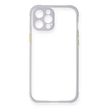 İphone 12 Pro Kılıf Miami Şeffaf Silikon - Lila