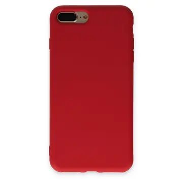 İphone 7 Plus Kılıf Nano İçi Kadife Silikon - Kırmızı