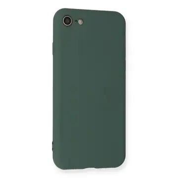 İphone 7 Kılıf Nano İçi Kadife Silikon - Koyu Yeşil