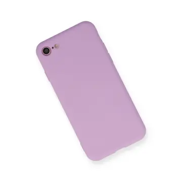 İphone 7 Kılıf Nano İçi Kadife Silikon - Lila