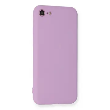 İphone 7 Kılıf Nano İçi Kadife Silikon - Lila