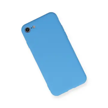 İphone 7 Kılıf Nano İçi Kadife Silikon - Mavi