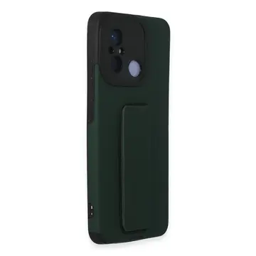 Xiaomi Redmi 12c Kılıf Mega Standlı Silikon - Yeşil