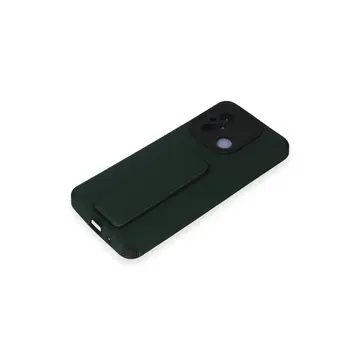 Xiaomi Redmi 12c Kılıf Mega Standlı Silikon - Yeşil