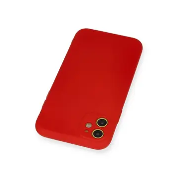 İphone 11 Kılıf Nano İçi Kadife Silikon - Kırmızı