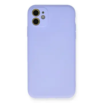 İphone 11 Kılıf Nano İçi Kadife Silikon - Lila