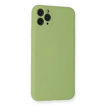 İphone 11 Pro Max Kılıf Nano İçi Kadife Silikon- Yeşil