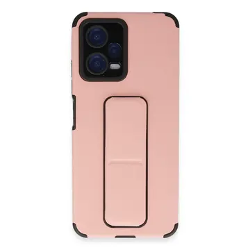 Xiaomi Poco X5 5g Kılıf Mega Standlı Silikon - Pudra