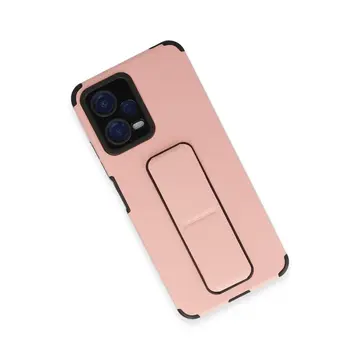 Xiaomi Poco X5 5g Kılıf Mega Standlı Silikon - Pudra