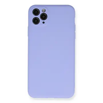 İphone 11 Pro Max Kılıf Nano İçi Kadife Silikon - Lila