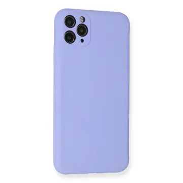 İphone 11 Pro Max Kılıf Nano İçi Kadife Silikon - Lila