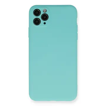 İphone 11 Pro Max Kılıf Nano İçi Kadife Silikon - Turkuaz
