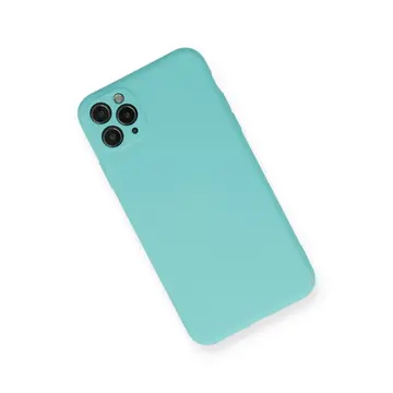 İphone 11 Pro Max Kılıf Nano İçi Kadife Silikon - Turkuaz