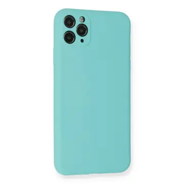 İphone 11 Pro Max Kılıf Nano İçi Kadife Silikon - Turkuaz