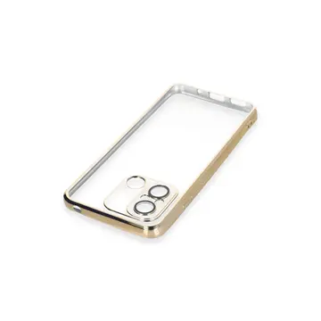 Xiaomi Redmi 12c Kılıf Razer Lensli Silikon - Gold