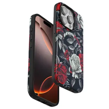 Onegif  İphone 14 Pro Max Flower Series Magsafe Kapak - Siyah