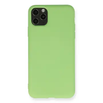 İphone 11 Pro Max Kılıf Nano İçi Kadife Silikon - Yeşil
