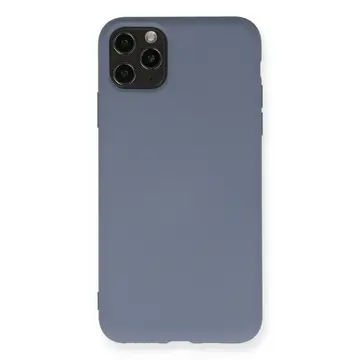 İphone 11 Pro Max Kılıf Nano İçi Kadife Silikon - Gri