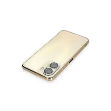 Vivo Y16 Kılıf Razer Lensli Silikon - Gold