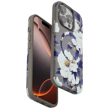 Onegif  İphone 15 Pro Flower Series Magsafe Kapak - Gri