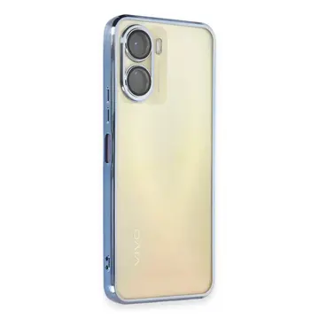 Vivo Y16 Kılıf Razer Lensli Silikon - Açık Mavi