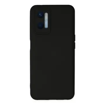 Oppo A96 Kılıf Nano İçi Kadife Silikon - Siyah