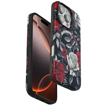 Onegif  İphone 16 Pro Flower Series Magsafe Kapak - Siyah