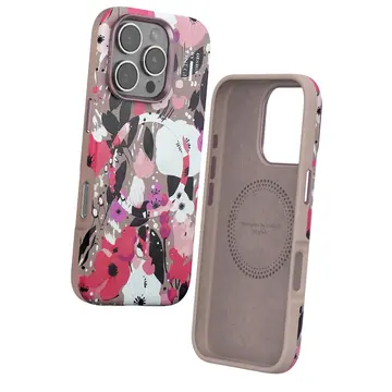 Onegif  İphone 16 Pro Flower Series Magsafe Kapak - Pembe