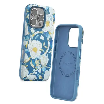 Onegif  İphone 16 Pro Max Flower Series Magsafe Kapak - Mavi