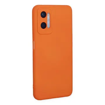 Oppo A96 Kılıf Nano İçi Kadife Silikon - Turuncu