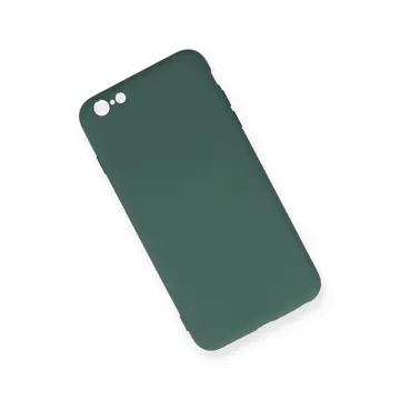 İphone 6 Plus Kılıf Nano İçi Kadife Silikon - Koyu Yeşil