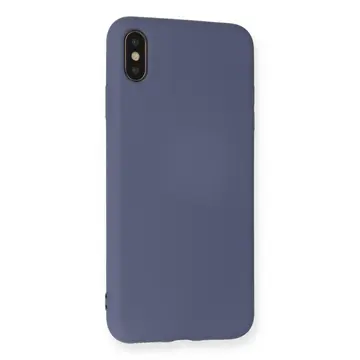 İphone Xs Max Kılıf Nano İçi Kadife Silikon - Gri
