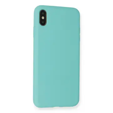İphone Xs Max Kılıf Nano İçi Kadife Silikon - Turkuaz