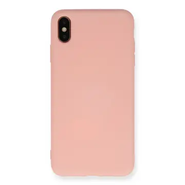 İphone Xs Max Kılıf Nano İçi Kadife Silikon - Pembe