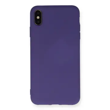 İphone Xs Max Kılıf Nano İçi Kadife Silikon - Mor
