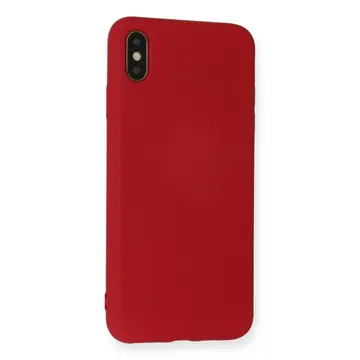 İphone Xs Max Kılıf Nano İçi Kadife Silikon - Kırmızı