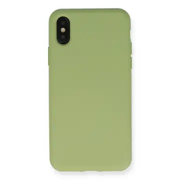 İphone Xs Max Kılıf Nano İçi Kadife Silikon - Yeşil