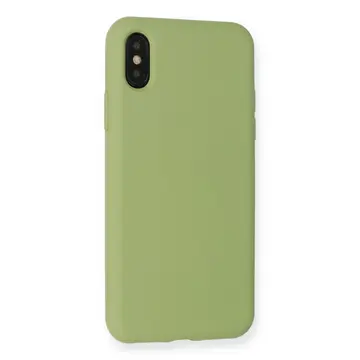 İphone Xs Max Kılıf Nano İçi Kadife Silikon - Yeşil