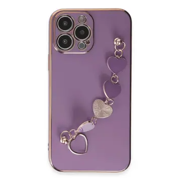 İphone 13 Pro Max Kılıf Esila Silikon - Mor