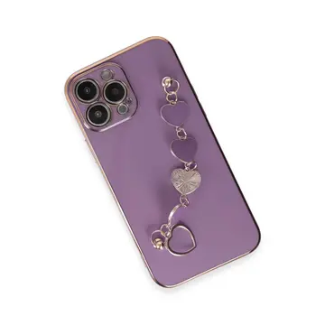 İphone 13 Pro Max Kılıf Esila Silikon - Mor