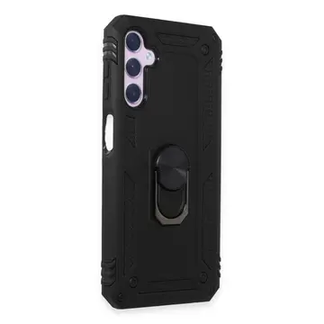 Samsung Galaxy A14 4g Kılıf Sofya Yüzüklü Silikon Kapak - Siyah
