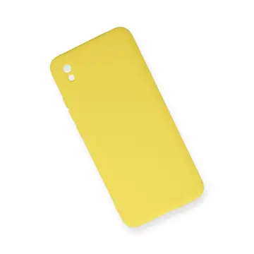 Xiaomi Redmi 9a Kılıf Nano İçi Kadife Silikon - Sarı