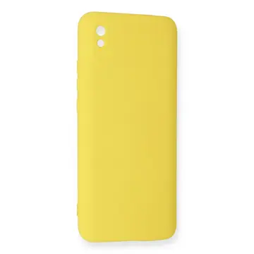 Xiaomi Redmi 9a Kılıf Nano İçi Kadife Silikon - Sarı