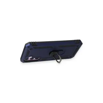 Samsung Galaxy A14 4g Kılıf Sofya Yüzüklü Silikon Kapak - Lacivert
