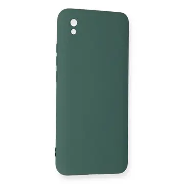 Xiaomi Redmi 9a Kılıf Nano İçi Kadife Silikon - Koyu Yeşil