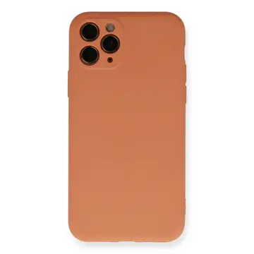 İphone 11 Pro Kılıf Nano İçi Kadife Silikon - Mat Turuncu