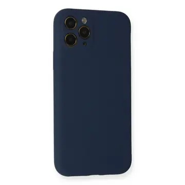 İphone 11 Pro Kılıf Nano İçi Kadife Silikon - Lacivert