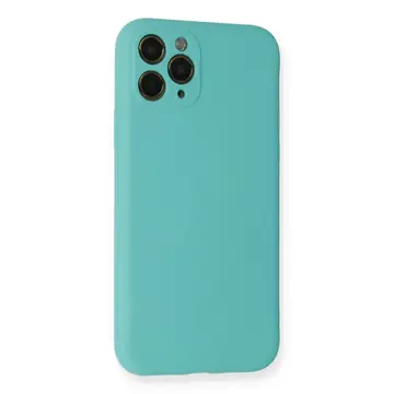İphone 11 Pro Kılıf Nano İçi Kadife Silikon - Turkuaz